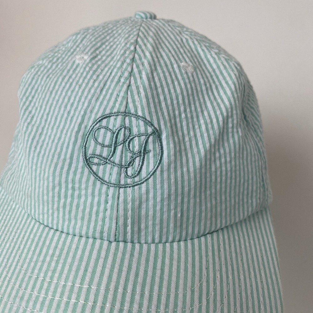 Lauren James Bow Hat Womens One Size Preppy Southern Seersucker Cap tie back LJ - Picture 2 of 11